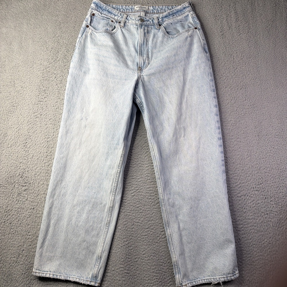Abercrombie & Fitch Curve Love The Loose High Rise Jeans 30x28 A&F distressing